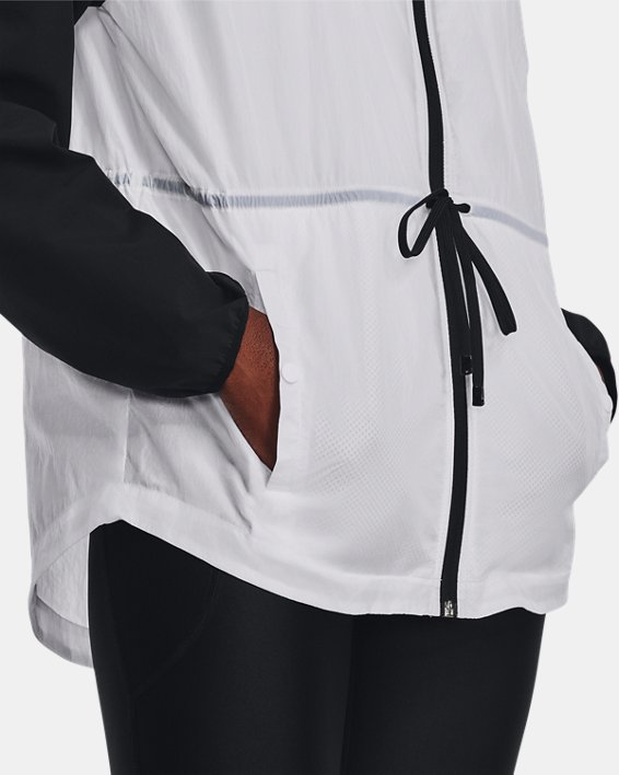 Women's UA Woven Translucent Tie Jacket, Black, pdpMainDesktop image number 3
